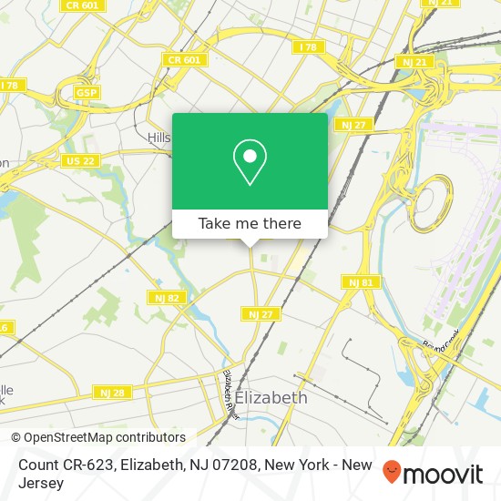 Count CR-623, Elizabeth, NJ 07208 map