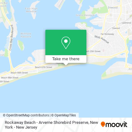 Mapa de Rockaway Beach - Arverne Shorebird Preserve