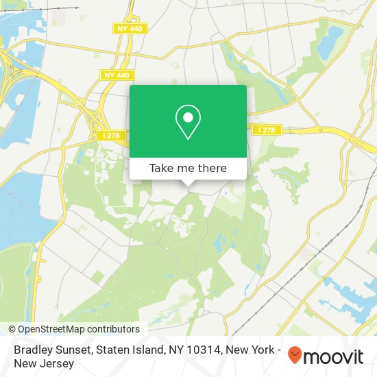 Mapa de Bradley Sunset, Staten Island, NY 10314