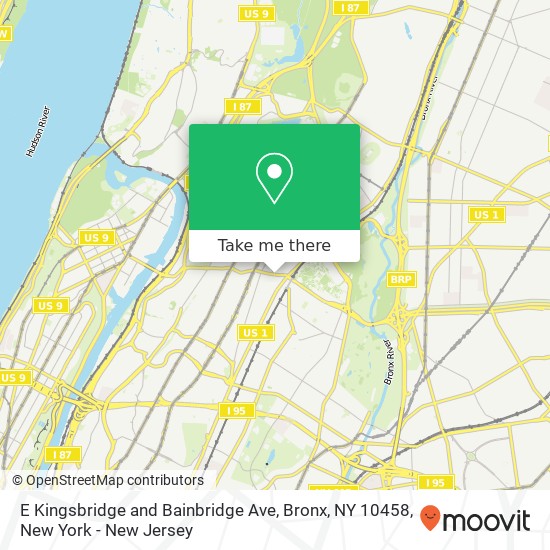 E Kingsbridge and Bainbridge Ave, Bronx, NY 10458 map