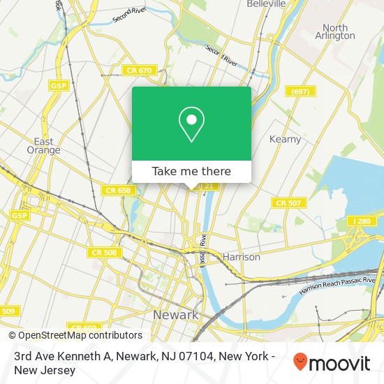 3rd Ave Kenneth A, Newark, NJ 07104 map