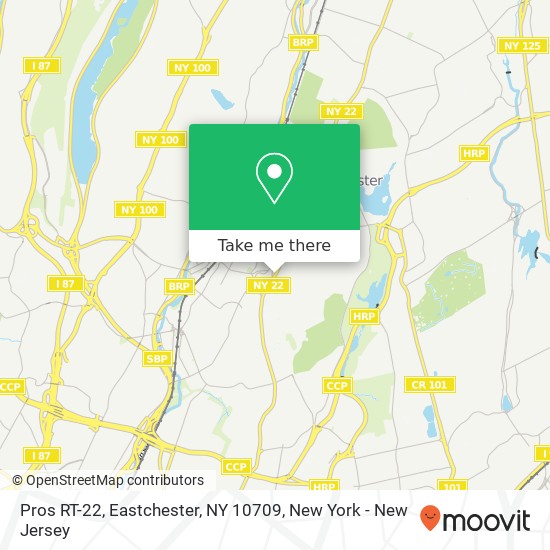 Mapa de Pros RT-22, Eastchester, NY 10709