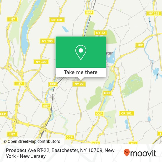 Mapa de Prospect Ave RT-22, Eastchester, NY 10709