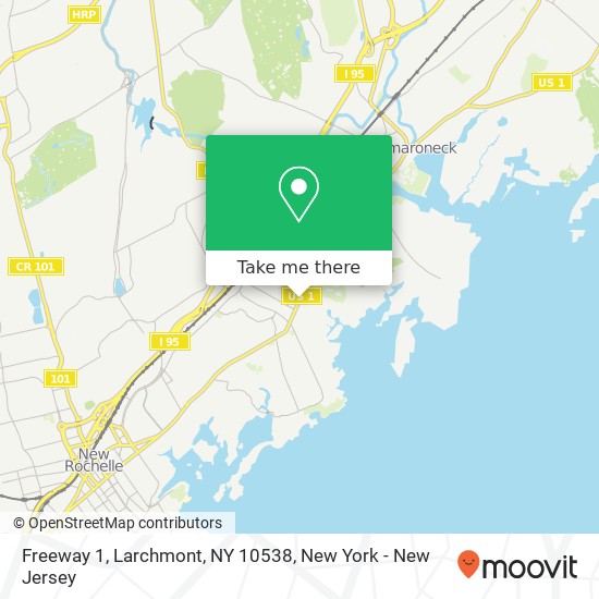 Mapa de Freeway 1, Larchmont, NY 10538