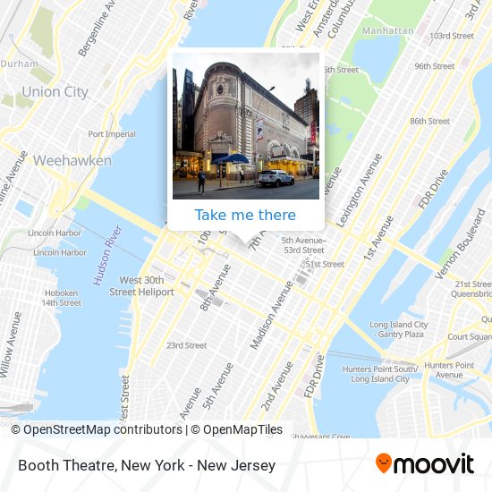 Booth Theatre map