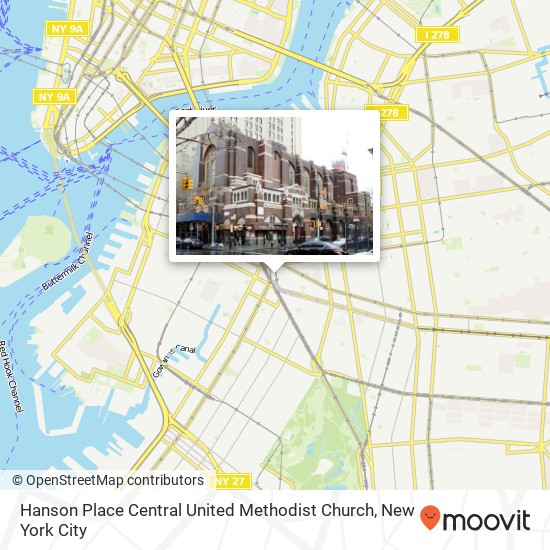 Mapa de Hanson Place Central United Methodist Church