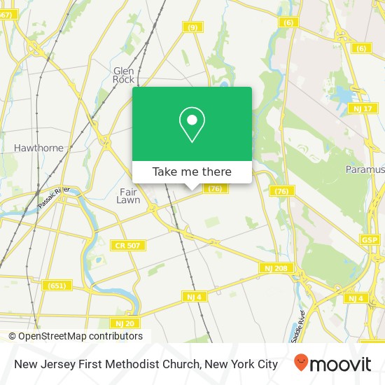 Mapa de New Jersey First Methodist Church