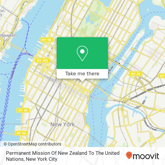 Permanent Mission Of New Zealand To The United Nations map