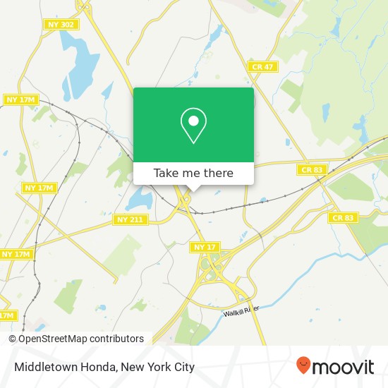 Middletown Honda map