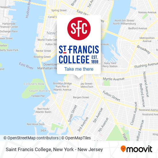 Saint Francis College map