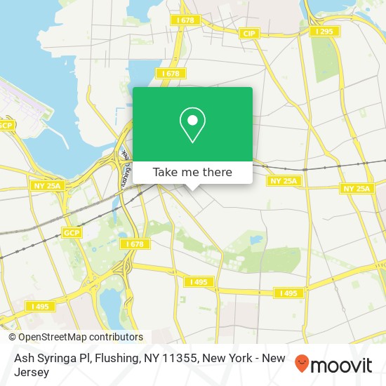 Mapa de Ash Syringa Pl, Flushing, NY 11355