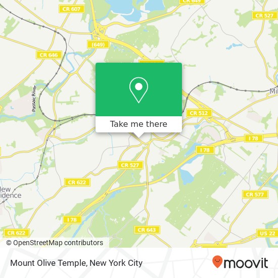 Mount Olive Temple map