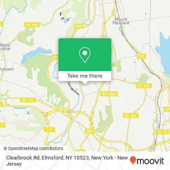 Mapa de Clearbrook Rd, Elmsford, NY 10523
