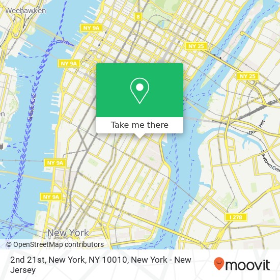 Mapa de 2nd 21st, New York, NY 10010