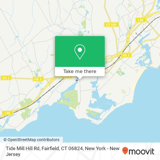 Mapa de Tide Mill Hill Rd, Fairfield, CT 06824