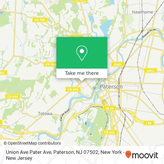 Union Ave Pater Ave, Paterson, NJ 07502 map