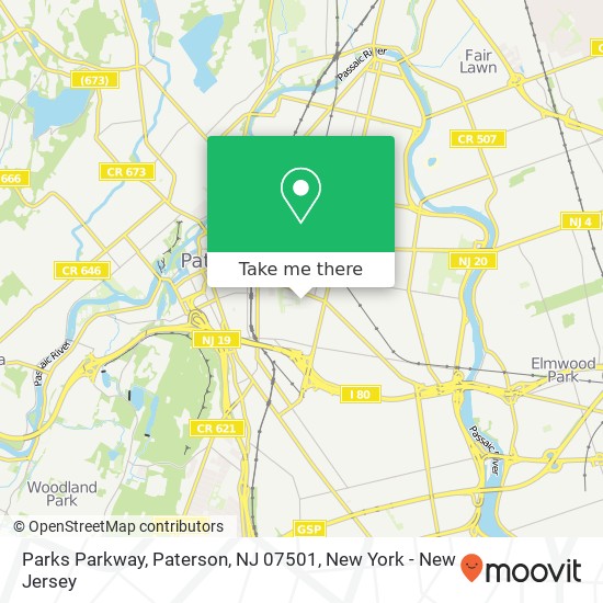 Parks Parkway, Paterson, NJ 07501 map