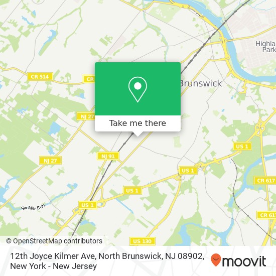 12th Joyce Kilmer Ave, North Brunswick, NJ 08902 map