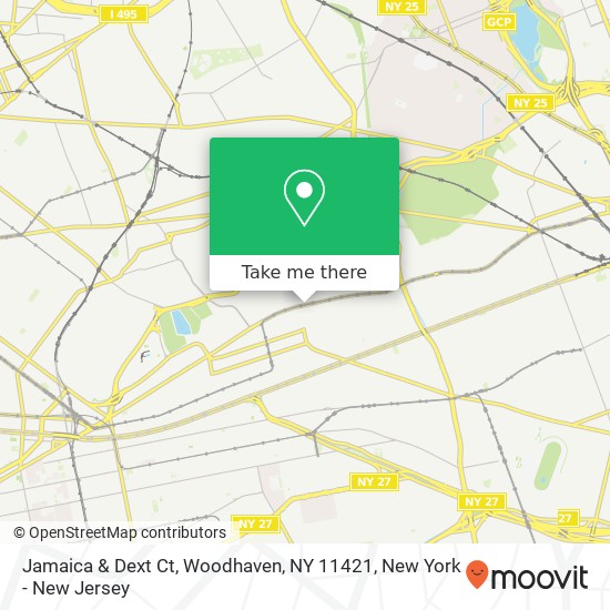 Mapa de Jamaica & Dext Ct, Woodhaven, NY 11421
