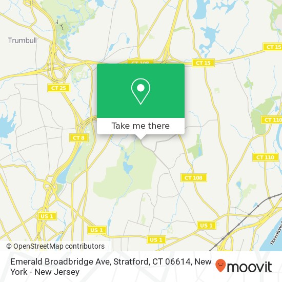 Mapa de Emerald Broadbridge Ave, Stratford, CT 06614