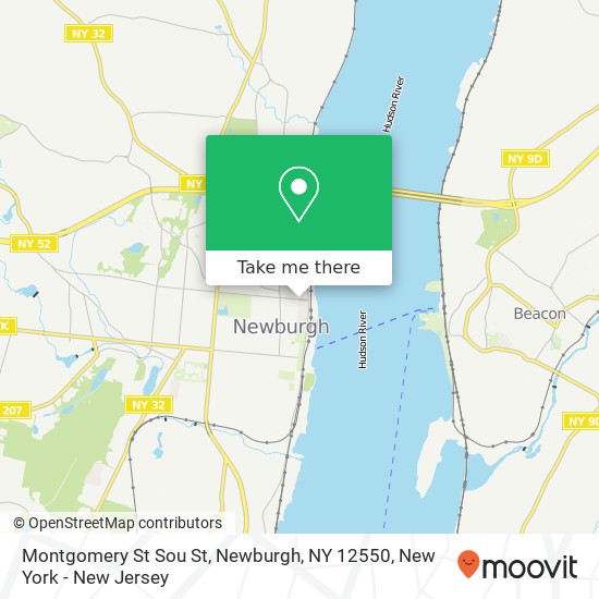 Montgomery St Sou St, Newburgh, NY 12550 map