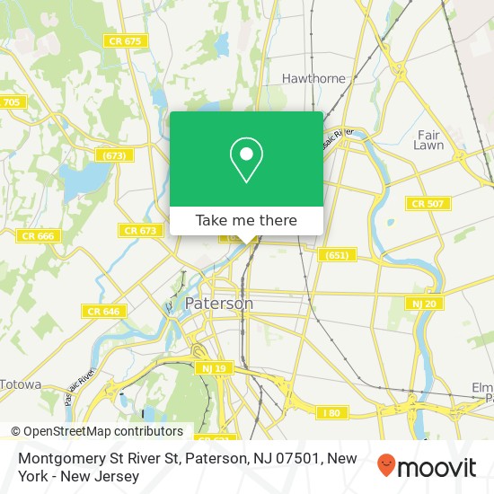 Mapa de Montgomery St River St, Paterson, NJ 07501