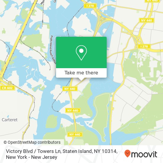 Victory Blvd / Towers Ln, Staten Island, NY 10314 map