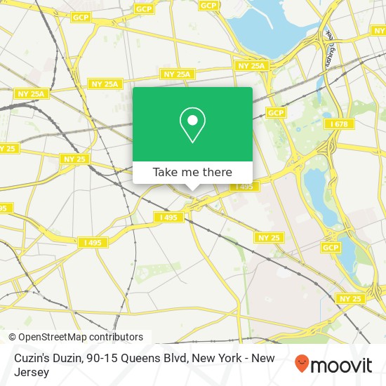 Cuzin's Duzin, 90-15 Queens Blvd map