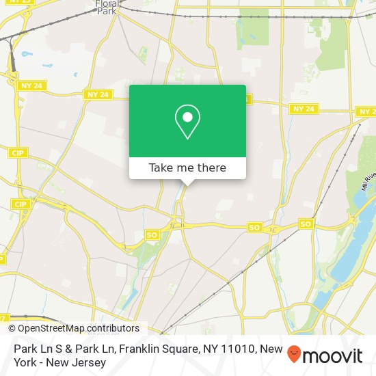 Mapa de Park Ln S & Park Ln, Franklin Square, NY 11010