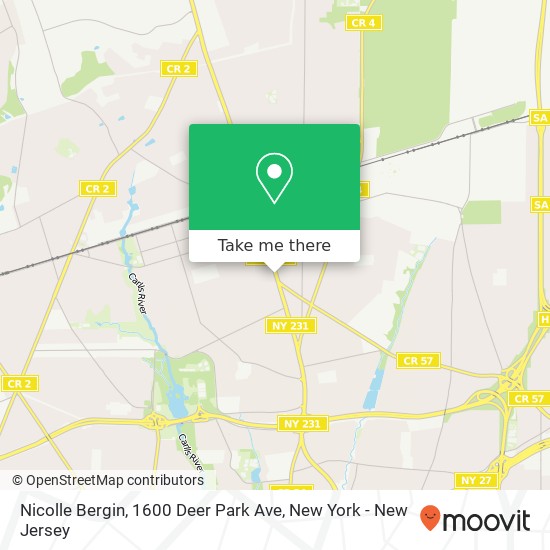Mapa de Nicolle Bergin, 1600 Deer Park Ave
