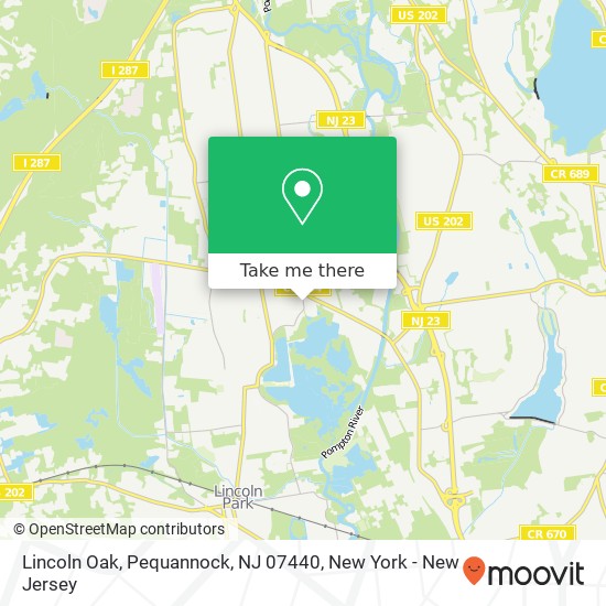 Lincoln Oak, Pequannock, NJ 07440 map