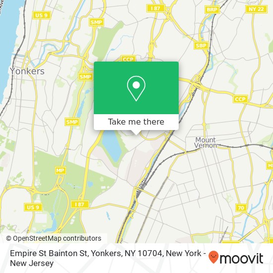 Mapa de Empire St Bainton St, Yonkers, NY 10704