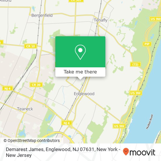 Mapa de Demarest James, Englewood, NJ 07631