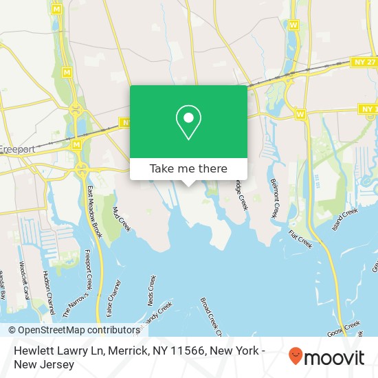 Hewlett Lawry Ln, Merrick, NY 11566 map