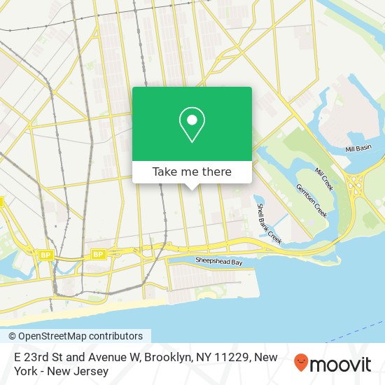 E 23rd St and Avenue W, Brooklyn, NY 11229 map
