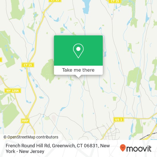 Mapa de French Round Hill Rd, Greenwich, CT 06831