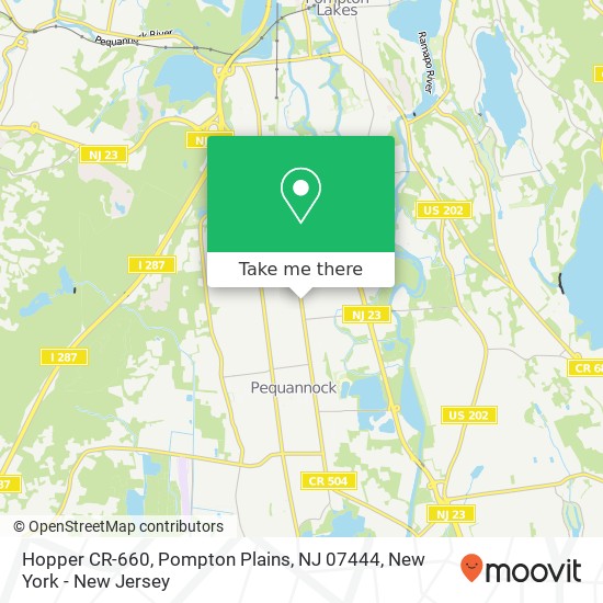 Mapa de Hopper CR-660, Pompton Plains, NJ 07444