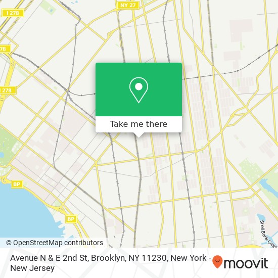 Mapa de Avenue N & E 2nd St, Brooklyn, NY 11230