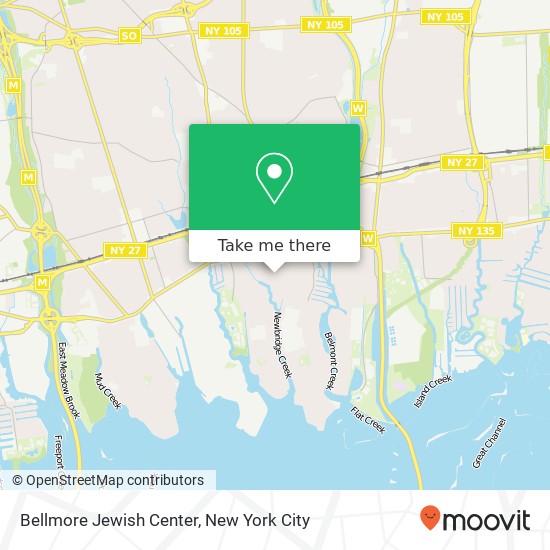 Bellmore Jewish Center map