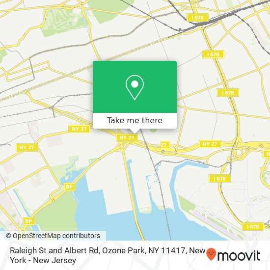 Mapa de Raleigh St and Albert Rd, Ozone Park, NY 11417