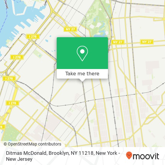 Ditmas McDonald, Brooklyn, NY 11218 map