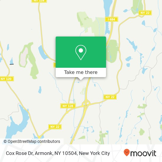 Mapa de Cox Rose Dr, Armonk, NY 10504
