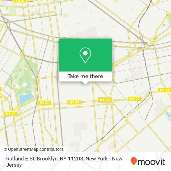 Mapa de Rutland E St, Brooklyn, NY 11203