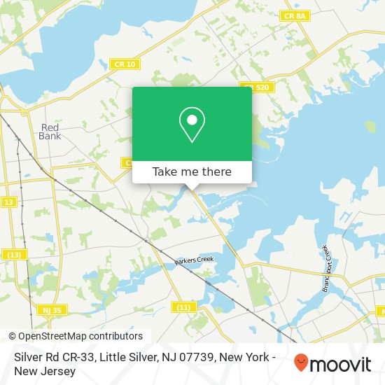 Silver Rd CR-33, Little Silver, NJ 07739 map