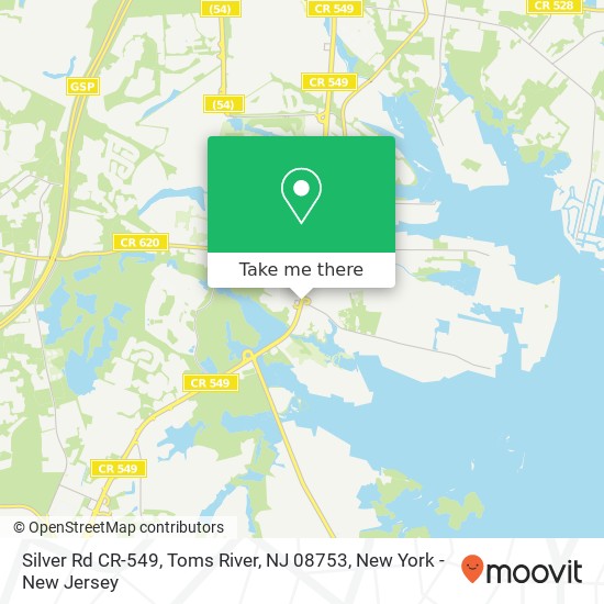 Mapa de Silver Rd CR-549, Toms River, NJ 08753