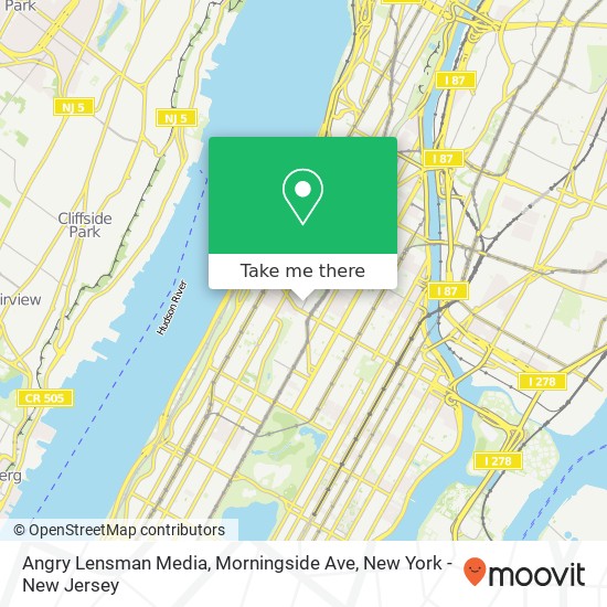 Mapa de Angry Lensman Media, Morningside Ave