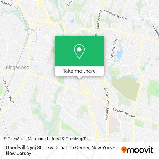 Mapa de Goodwill Nynj Store & Donation Center