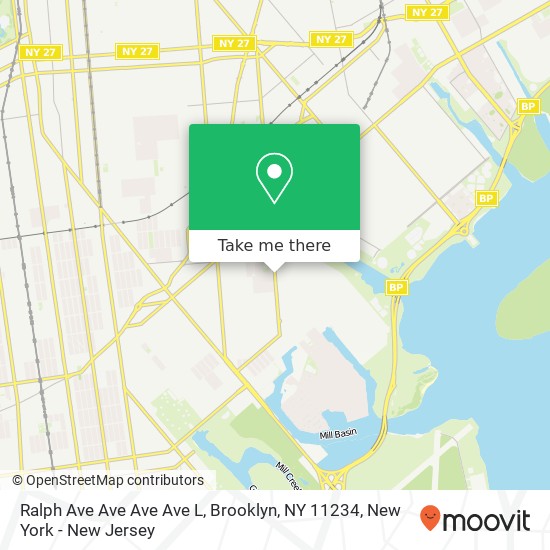 Mapa de Ralph Ave Ave Ave Ave L, Brooklyn, NY 11234