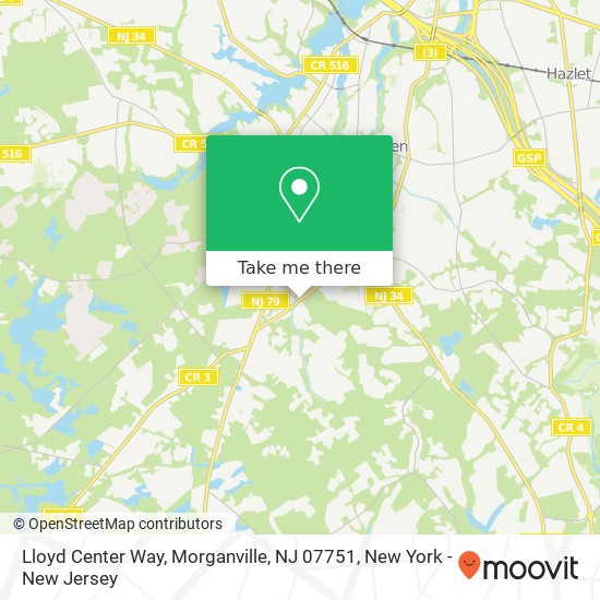 Mapa de Lloyd Center Way, Morganville, NJ 07751