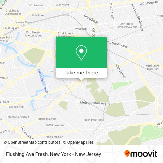 Flushing Ave Fresh map